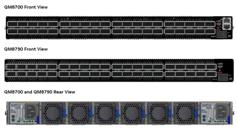 920-9b110-00rh-0m0 Mellanox Mqm8700-HS2r Quantum Hdr Infiniband Switch 40 Qsfp56 Ports Transmissie snelheid 10/100/1000Mbps 1