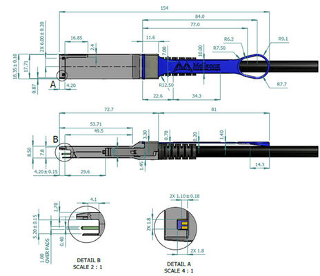 Mellanox DAC-kabel IB EDR lengte 5m MCP1600-E005E26 hoge snelheid 100Gb/S QSFP28 nieuw en origineel