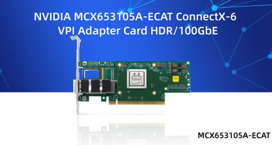 De voorraad mcx653105a-ECAT Mellanox Nic Card connectX-6 100GbE kiest Haven uit