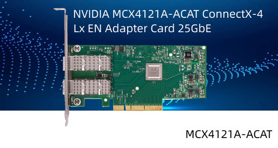 Mellanox connectX-4 van het de Havensfp28 PCIe3.0 X8 Netwerk van Lx ENGELSE 25GbE Dubbele de Interfacekaart mcx4121a-ACAT