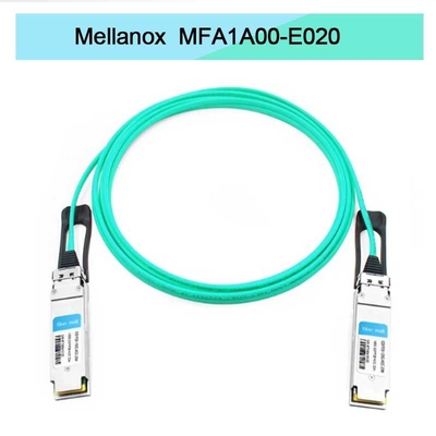 Nvidia Mfa1a00-Xxxx 100GB/S Qsfp28 Mmf Actieve optische kabel Mfa1a00-E020 Actieve glasvezelkabel Ib EDR 100GB/S