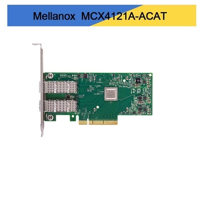 Mellanox connectX-4 van het de Havensfp28 PCIe3.0 X8 Netwerk van Lx ENGELSE 25GbE Dubbele de Interfacekaart mcx4121a-ACAT