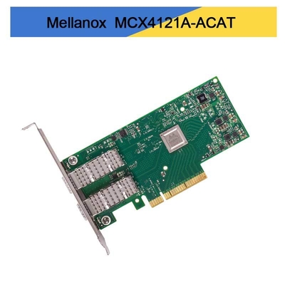 Mellanox connectX-4 van het de Havensfp28 PCIe3.0 X8 Netwerk van Lx ENGELSE 25GbE Dubbele de Interfacekaart mcx4121a-ACAT