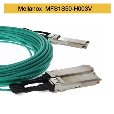 MFS1S50-H003V AOC-kabel 200 GbE naar 2x100 GbE QSFP56 naar 2xQSFP56 MMF Mellanox AOC-kabel