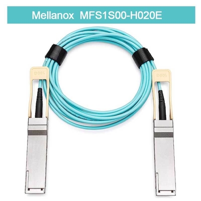Mellanox AOC-kabel met lage latentie MFS1S00-H020E Splitterkabel Ethernet 200GbE naar 2x100GbE 20m