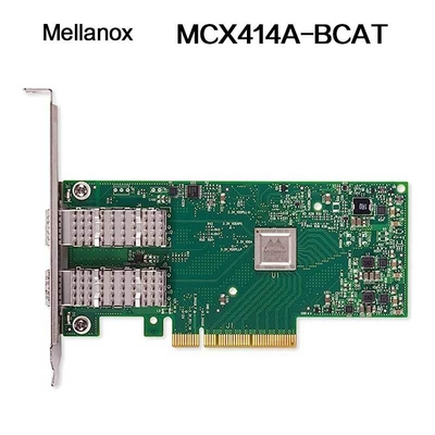 Nvidia 900-9X426-0054-Sq0 MCX414A-BCAT ConnectX-4 EN netwerkinterfacekaart, 40/56 GbE dual-port QSFP28, PCIe3.0 x8, hoge beugel