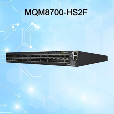 920-9b110-00rh-0m0 Mellanox Mqm8700-HS2r Quantum Hdr Infiniband Switch 40 Qsfp56 Ports Transmissie snelheid 10/100/1000Mbps