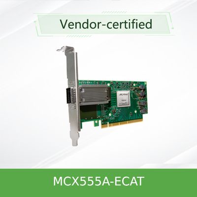 De Kaart VPI Mellanox 100gbe Nic Adapter Card mcx555a-ECAT connectX-5 EDR 100GbE van het Mellanoxnetwerk