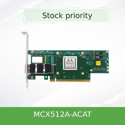 Mcx512a-ACAT Mellanox Connectx 5 Dubbele Haven 10 ENGELSE de Adapterkaart PCIe van 25gbe Sfp28 3,0 X8