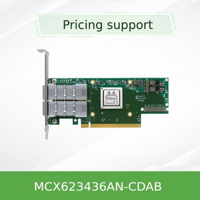 Nvidia MCX623436an-Cdab Connectx-6 Dx En Adapter Card, 100 Gb, Ocp3.0, met Host Management, Dual-Port Qsfp56, Pcie 4.0 X16, Geen Crypto, Thumbscrew (Pull Tab)