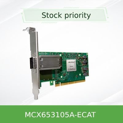 Stock MCX653105A-ECAT Mellanox netwerkkaart Nic Card ConnectX-6 100GbE Single Port