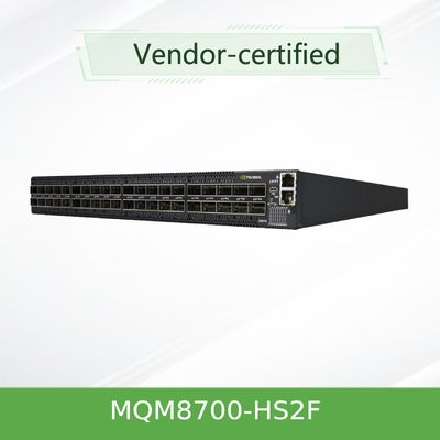 MQM8700-HS2F ((920-9B110-00FH-0MD) Mellanox Quantum Hdr Infiniband netwerk Schakelaar 40 QSFP56 poorten