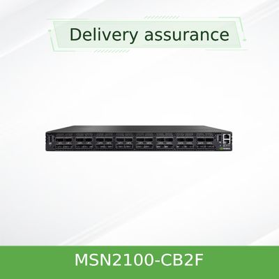 2 Schakelaar MSN2100-CB2F 100GbE 1U 16 QSFP28-Havens 2 AC PSUs X86 van Mellanox SN2000 van de kern de Korte Diepte