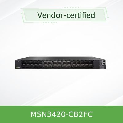 De Schakelaaroem 25GbE/100GbE Mellanox Open Source Ethernet van het Mellanoxnetwerk Schakelaar MSN3420-CB2F