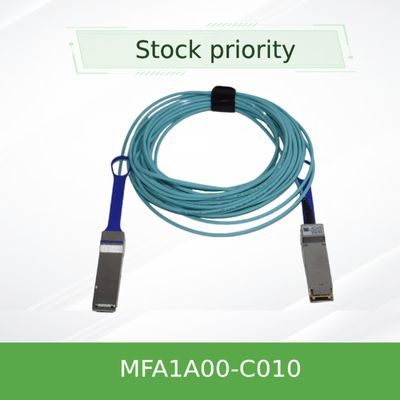 de Actieve Optische Kabel AOC MFA1A00-C010 10m van 100GbE LSZH Mellanox QSFP28