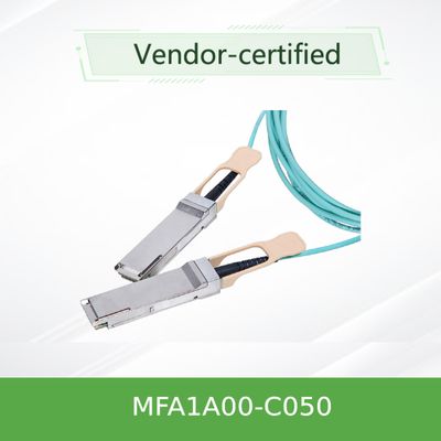QSFP LSZH Mellanox AOC Actieve Optische Kabel MFA1A00-C050 100GbE 50m nieuw en origineel