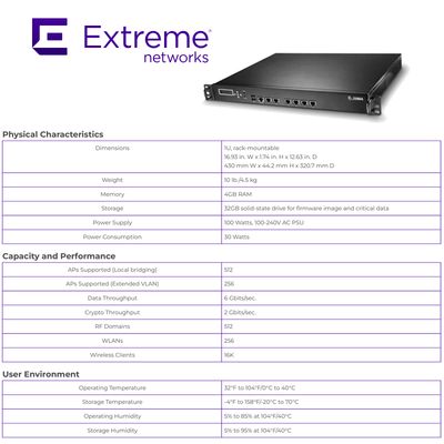 Extreme netwerkschakelaar Wireless WING NX 5500 Integrated Services Platform NX-5500-100R0-WR