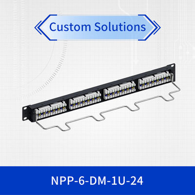 NETCONNECT Category 6 Unshielded Patch Panel 1U Rack-Mountable 24 Port ANSI/TIA-568.2-D Compliant IEEE 802.3bt Compatible