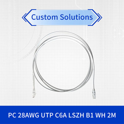 Cat 6A Patch Cord with 28AWG Stranded Copper and 2M Length for 500 MHz 10GbE Networking