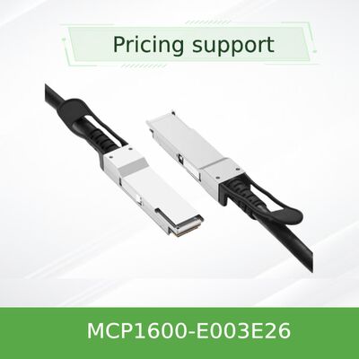 NVIDIA Mellanox MCP1600-E003E26 100Gb/s QSFP28 Passieve Direct Attach Koperkabel – 3m, EDR InfiniBand, Lage Latentie, Bijna Nul Stroomverbruik voor Data Center Interconnects