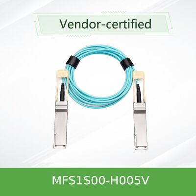 NVIDIA Mellanox MFS1S00-H005V 200Gb/s QSFP56 Active Optical Cable – 5m MMF AOC for InfiniBand HDR & 200GbE