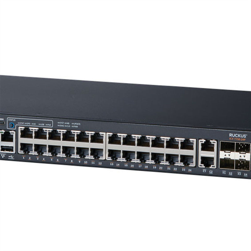 het Netwerkschakelaar ICX7150 10/100/1000Mbps rj-45 PoE 370W van 24P 4X1G Ruckus