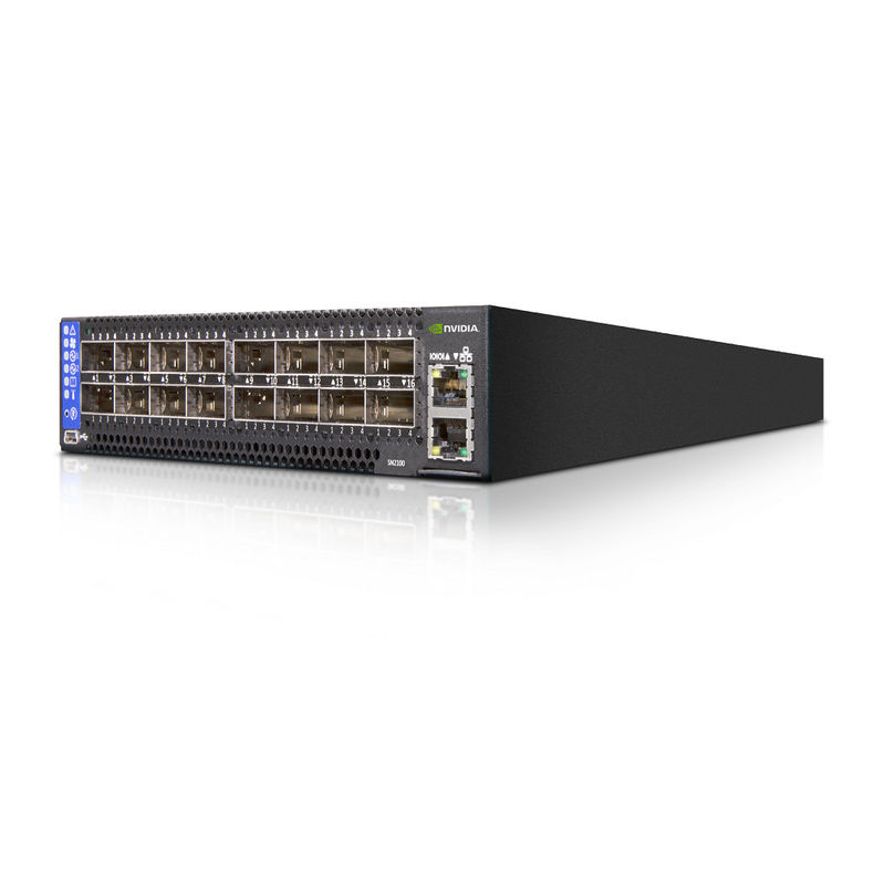 2 Schakelaar MSN2100-CB2F 100GbE 1U 16 QSFP28-Havens 2 AC PSUs X86 van Mellanox SN2000 van de kern de Korte Diepte