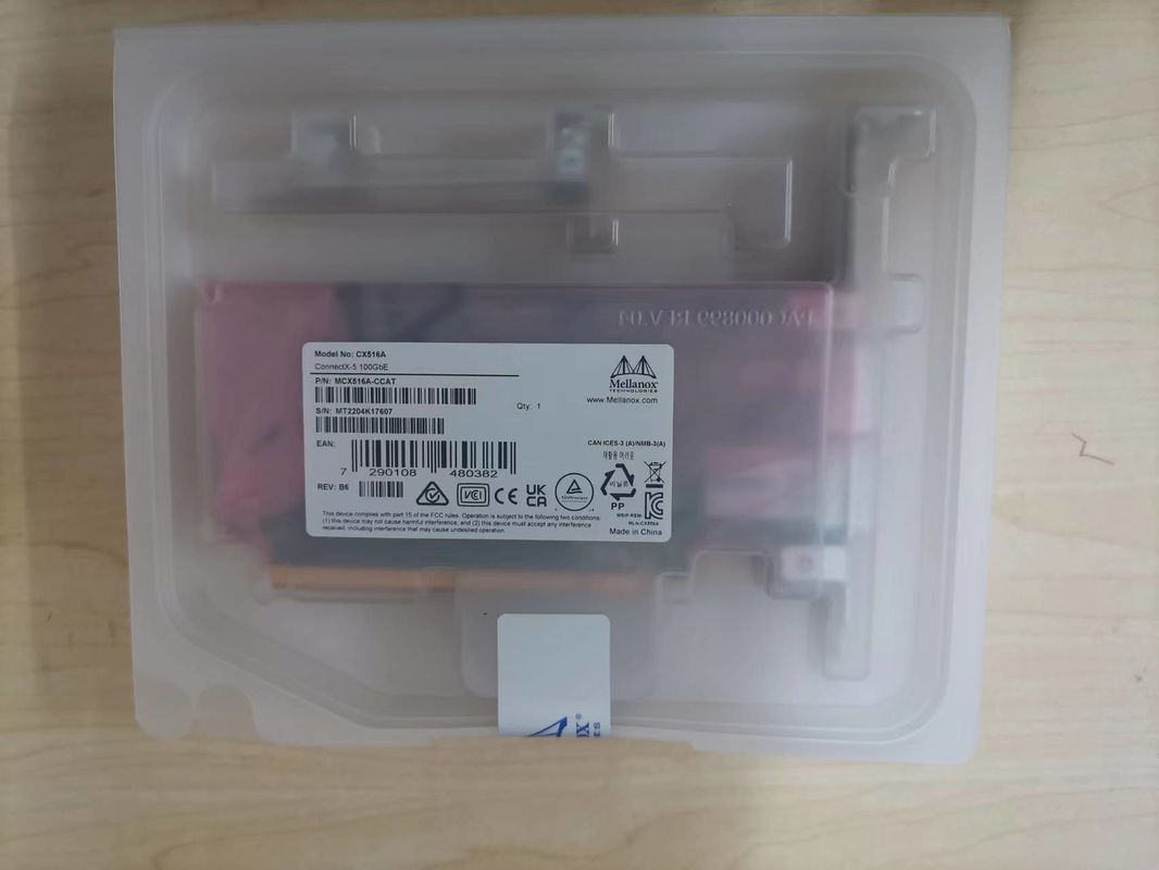 100GbE de dubbel-Haven QSFP28 PCIe3.0x16 van NIC Mellanox Network Card mcx516a-CCAT