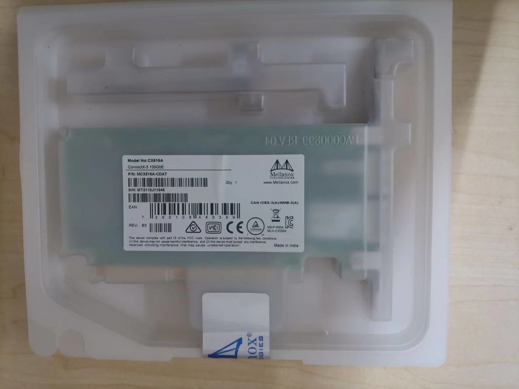 De dubbele van het de Kaartinformatieblad van het Havenqsfp28 Mellanox 100gbe Netwerk Adapter mcx516a-CDAT PCIe 4,0 de Lange Steun van X16