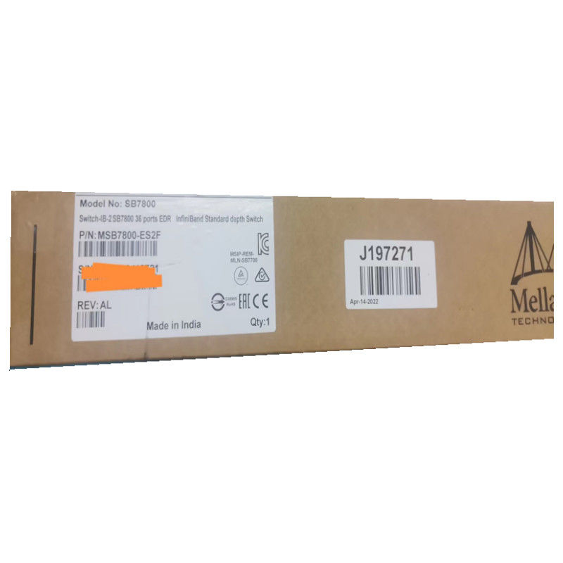 Het Netwerk schakelaar-IB 2 Gebaseerde EDR InfiniBand 1U 36 QSFP28 Havens van MSB7800-ES2F Mellanox
