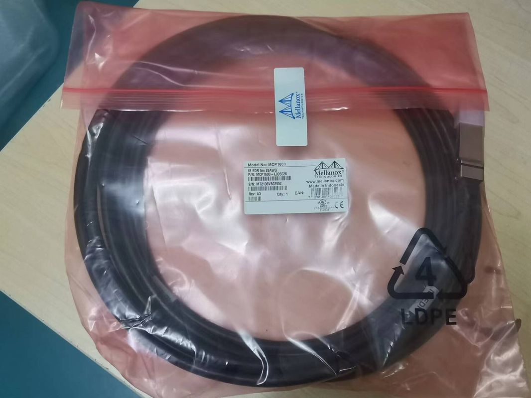 MCP1600-E003E26 direct maak Koperkabel InfiniBand EDR tot 100Gb/S QSFP28 3m Zwarte vast 26AWG