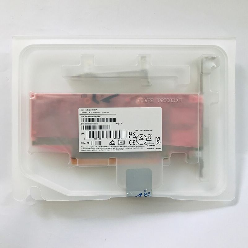 het Netwerkkaart connectX-6 van 100g mcx653105a-EFAT Mellanox VPI-Adapter voor Server