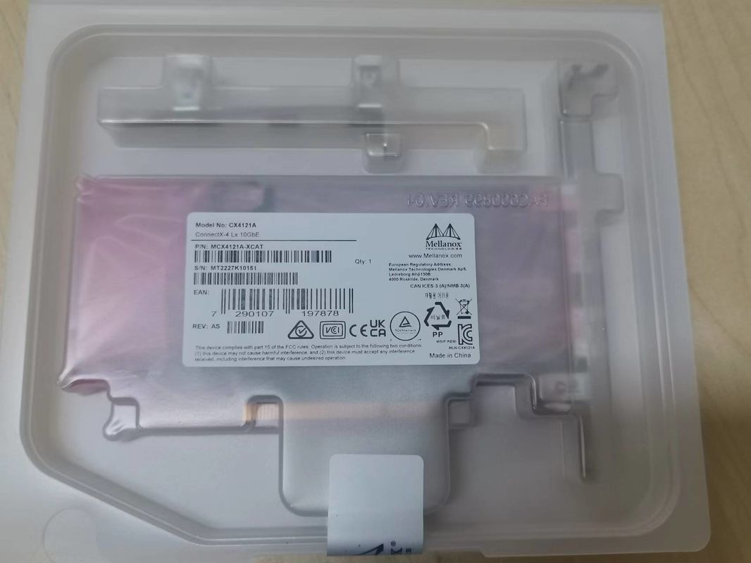 Mcx4121a-XCAT connectX-4 van de het Netwerkkaart 10GbE van Lx de ENGELSE Mellanox Dubbele Haven SFP28 PCIe3.0 X8