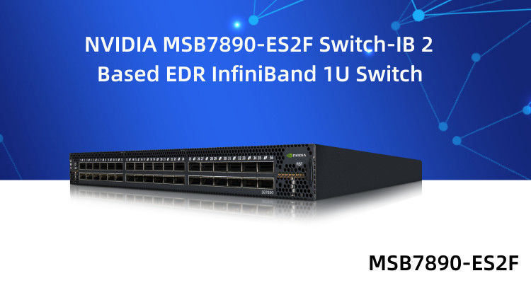 IB 2 Gebaseerde het Netwerkschakelaar 36 QSFP28-Havens MSB7890-ES2F van EDR 1U Mellanox