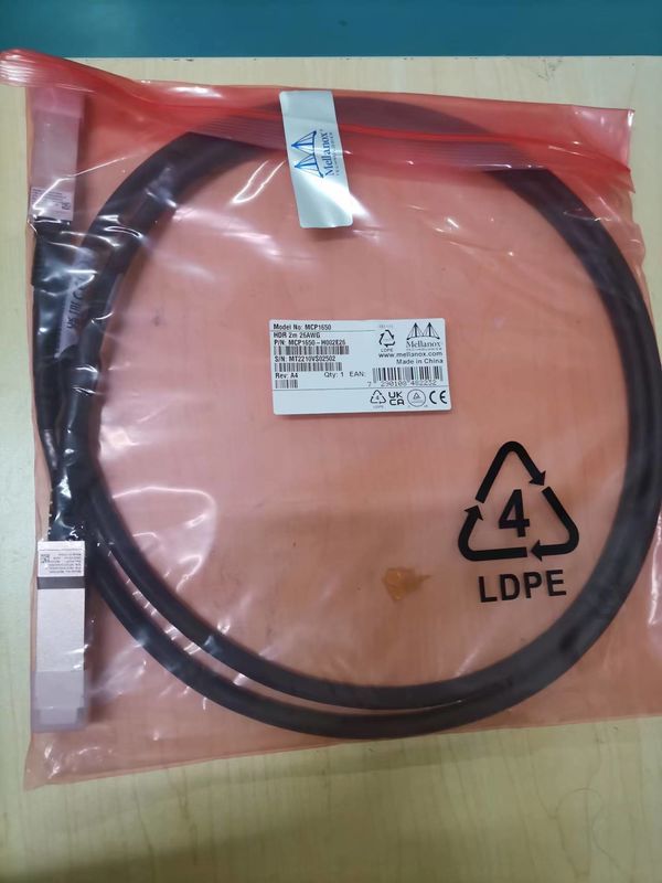 MCP1650-H002E26 Mellanox Dac Cable Passive Copper Ib HDR tot 200GB/S Qsfp56 2M