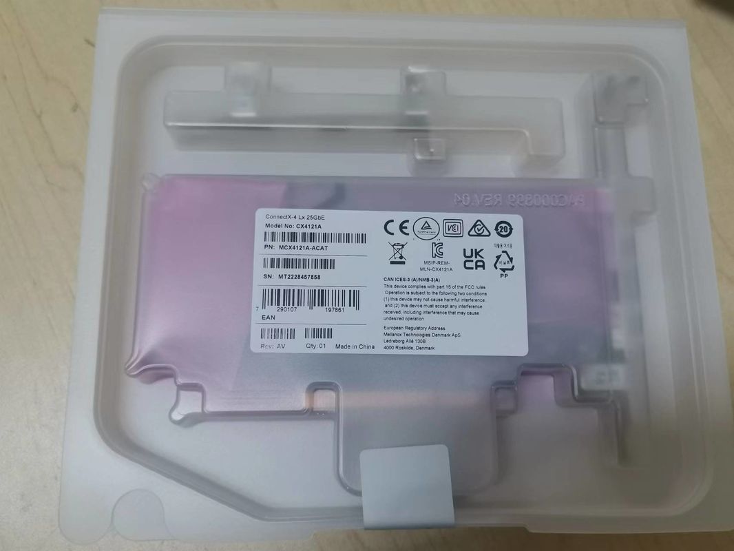 Mellanox connectX-4 van het de Havensfp28 PCIe3.0 X8 Netwerk van Lx ENGELSE 25GbE Dubbele de Interfacekaart mcx4121a-ACAT