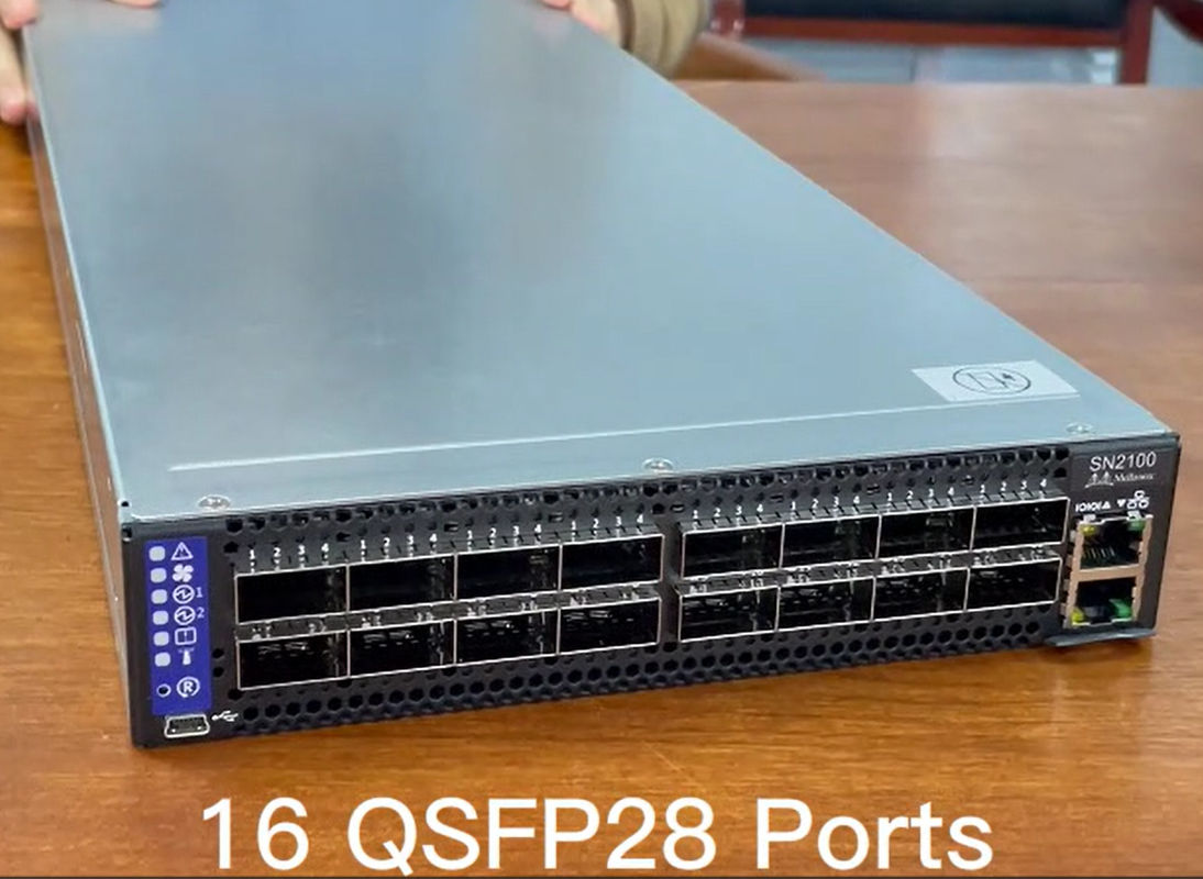 Het Netwerkschakelaar Spectrum Gebaseerde 1001U Open Ethernet van MSN2100-CB2F Mellanox met Mellanox-Kaart