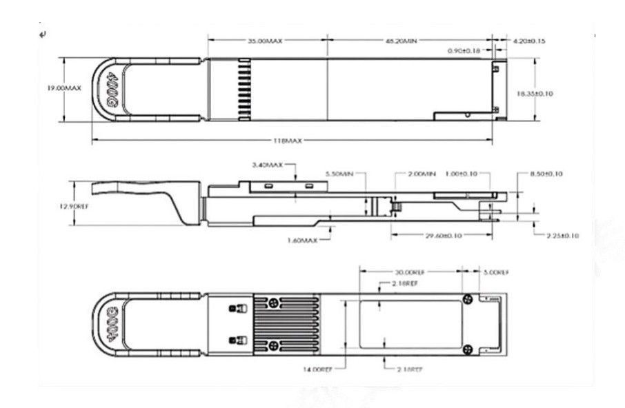 Ethernet-netwerkverbindingsoplossing 400G QSFP112 DR4 optische transceiver voor enkelmodusvezeloverdracht tot 500 m