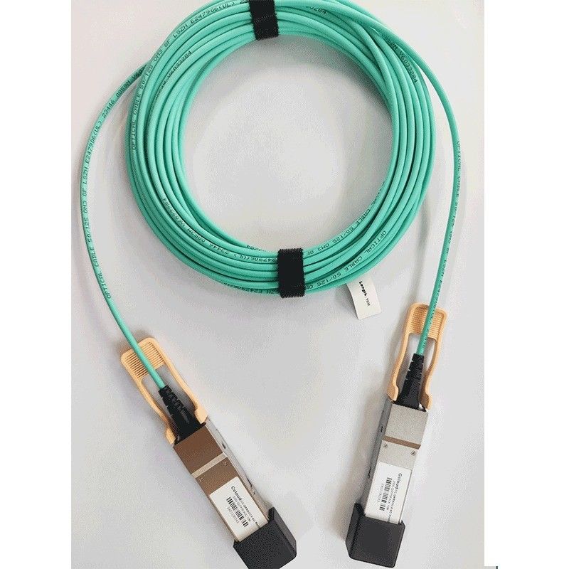 200G QSFP56 Active optische kabel 26.56GBaud snelheid gegevensoverdracht Compatibel met OM3/OM4 connector Type QSFP56 connector