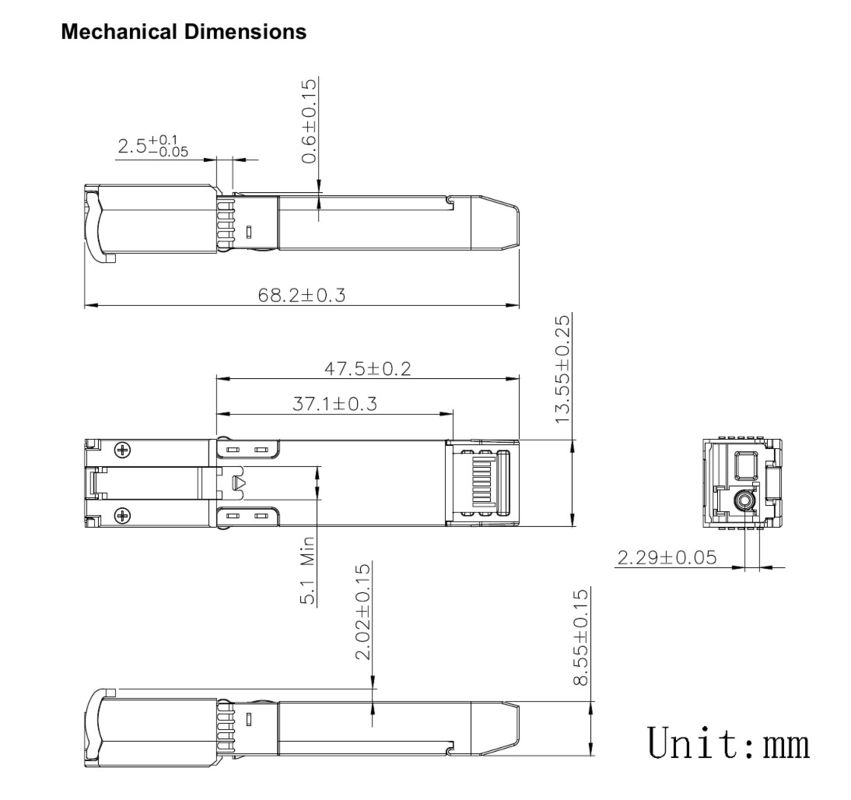 Naadloze netwerkoplossingen met 10Gb/s SFP bidirectionele optische transceivermodule en OTU2/OTU2e met een bereik tot 80 km