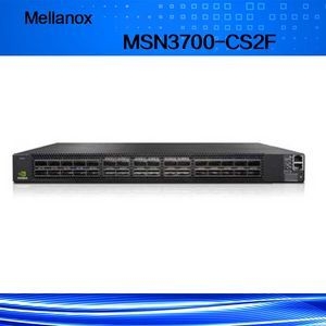 32 Qsfp28 poorten Mellanox Switch MSN3700-CS2f met 2 AC voedingen en X86 CPU in standaard diepte 43.6*433.2*590.6 mm