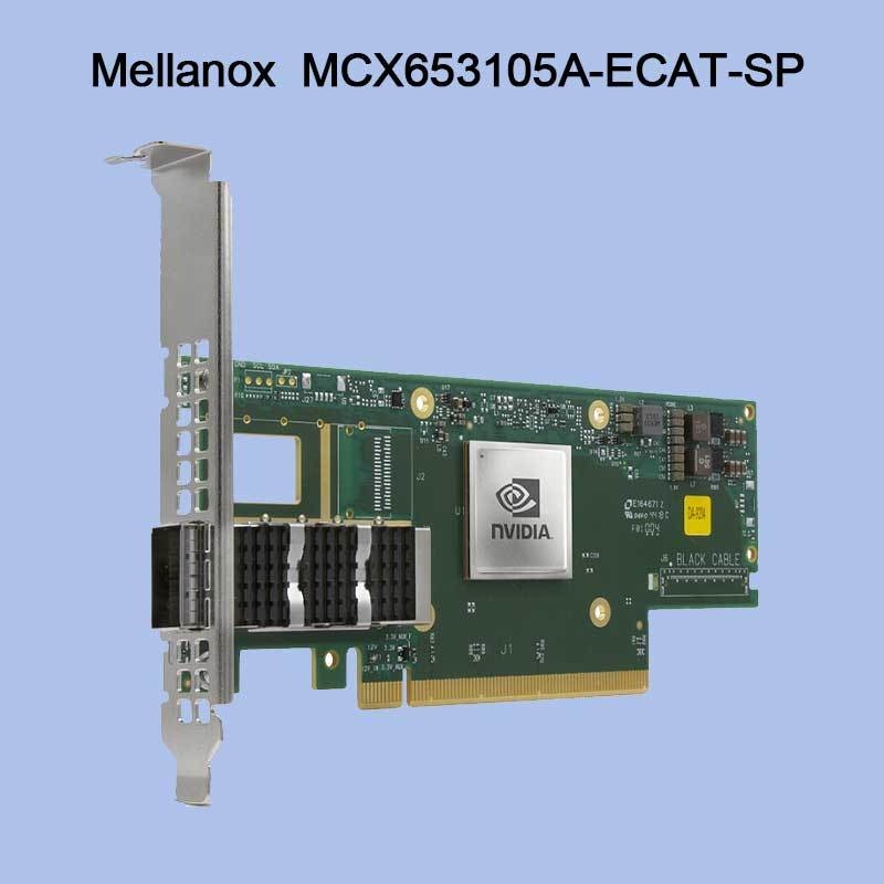 Nvidia MCX653105A-Ecat-Sp Connectx6 Single-Port Osfp56 EDR 100GB/S Vpi Infiniband Netwerkkaart