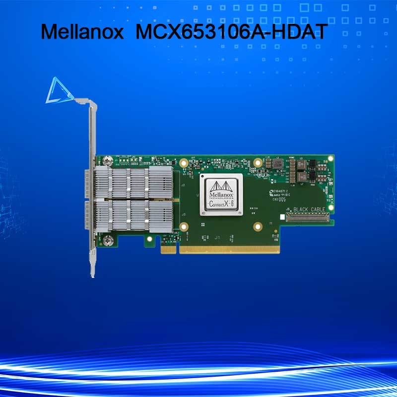 ConnectX-6 MCX653106A-HDAT VPI Mellanox Netwerkkaart 200Gb/S InfiniBand en Ethernet Adapter