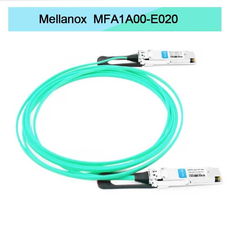 Nvidia Mfa1a00-Xxxx 100GB/S Qsfp28 Mmf Actieve optische kabel Mfa1a00-E020 Actieve glasvezelkabel Ib EDR 100GB/S