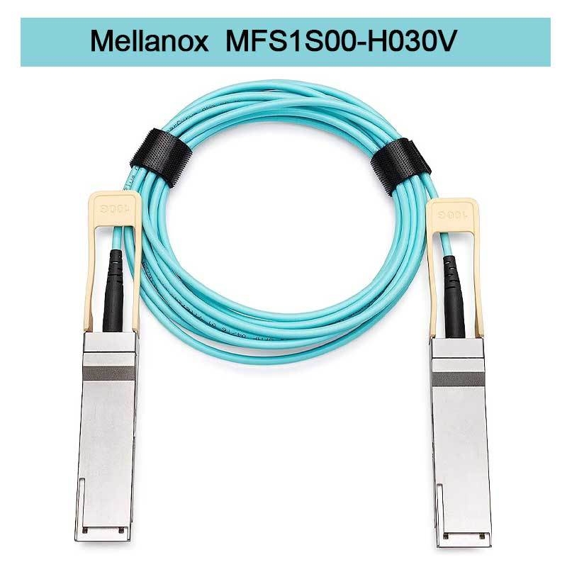 MFS1S00-H030V(980-9I440-00H030)  Aoc Netwerkkabel IB HDR Tot 200 Gb/S QSFP56 30m 200GBase-AOC QSFP56 Naar QSFP56