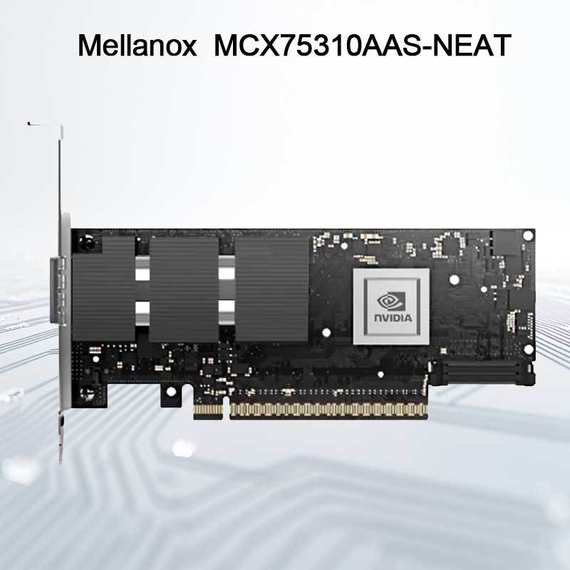 Nvidia Connectx-7 Adapter MCX75310aas-Neat (900-9X766-003N-SQ0) Single-Port Osfp Infiniband: Ndr 400GB/S (Standaardsnelheid) Ethernet: 400gbe