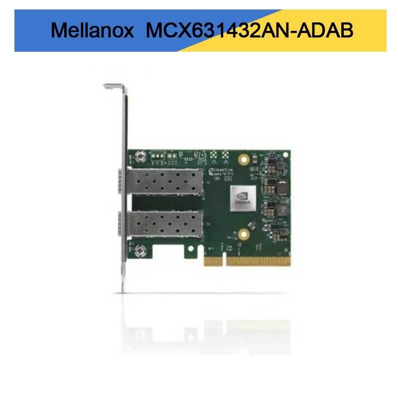 Nvidia MCX631432AN-ADAB ConnectX-6 Lx EN Adapterkaart, 25 GbE OCP3.0, met Host Management, Dual-Port SFP28, PCIe 4.0 x8, Geen Crypto, Duimschroef (Treklipje) Beugel