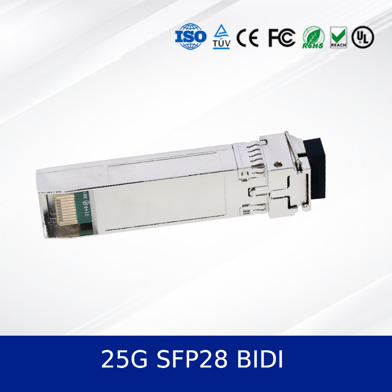 25G SFP28 BIDI 10KM  Dual CDR  Optische Transceiver Module  Industriële Temperatuur, DDM Ondersteuning