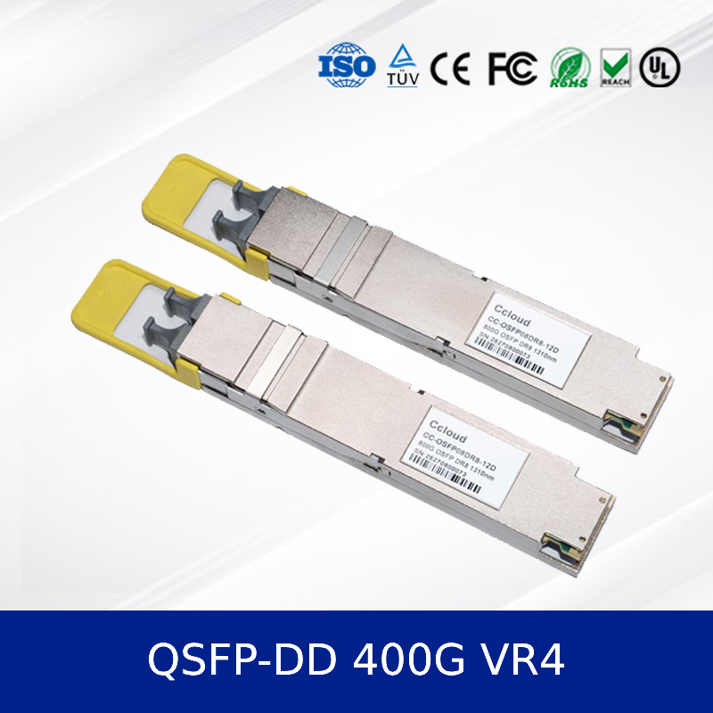 400G QSFP-DD VR4 optische transceivermodule 50m bereik, PAM4, CMIS 5.0