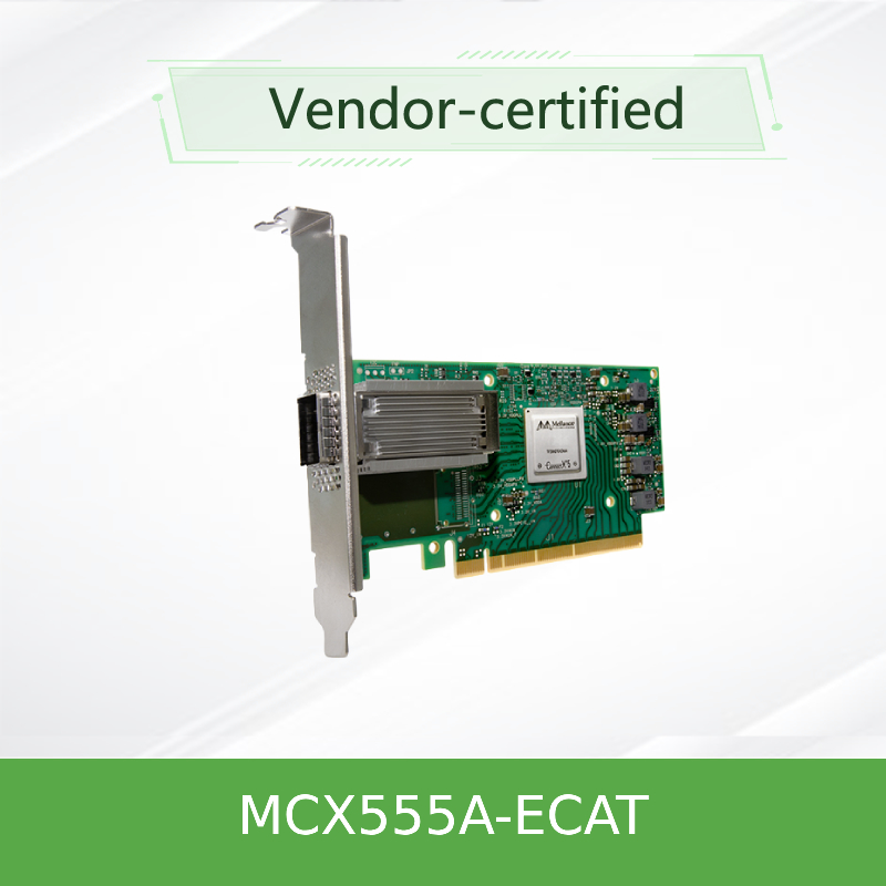 De Kaart VPI Mellanox 100gbe Nic Adapter Card mcx555a-ECAT connectX-5 EDR 100GbE van het Mellanoxnetwerk